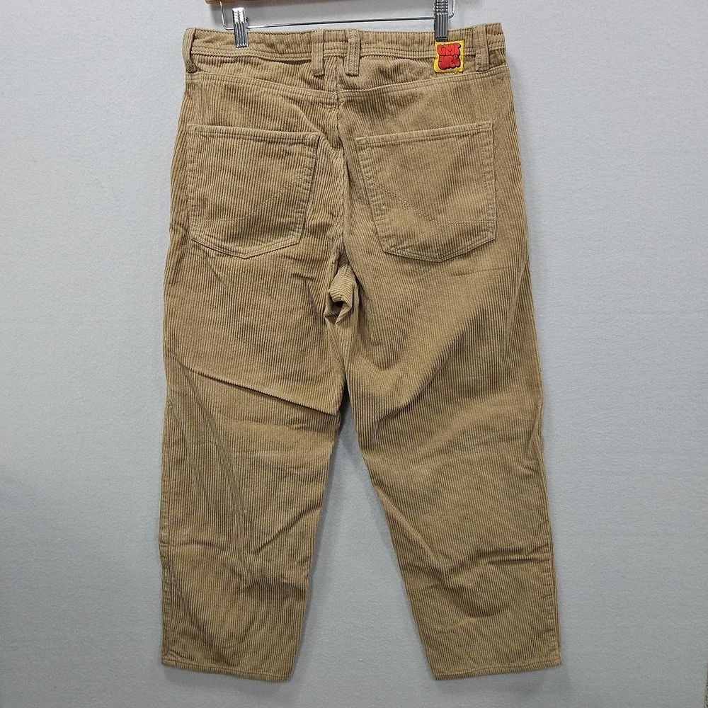 Empyre Relaxed Fit Corduroy Pants Mens 32 Tan Skater Streetwear Baggy Straight
